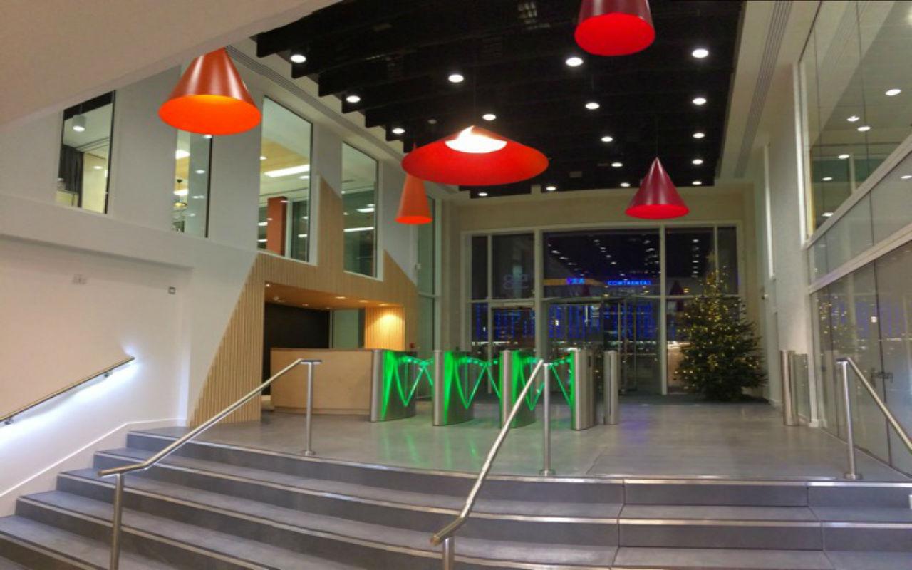 Office atrium with Puur PSR floor